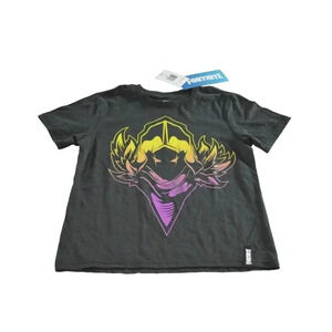 Fortnite Boys' T-Shirt Size 8 Black Graphic Tee Epic Games Official Merchandise